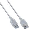 InLine 34603 USB 2.0 Verlängerung, Stecker / Buchse, Typ-A, transparent, 3m