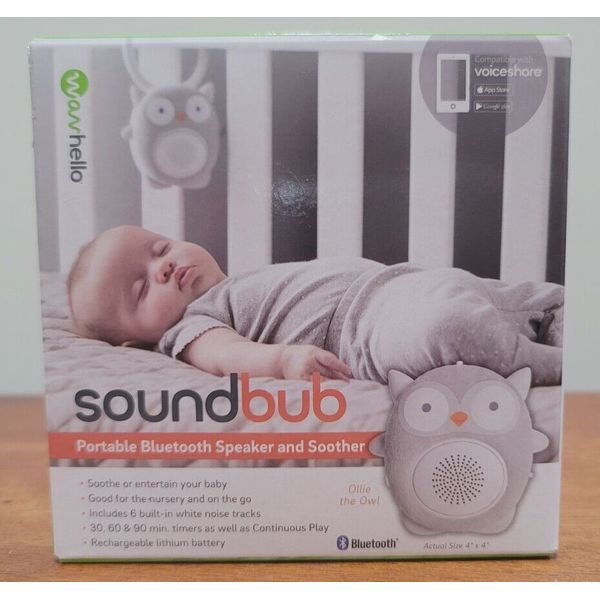 SOUNDBUB PORTABLE BLUETOOTH SPEAKER & BABY SOOTHER OLLIE THE OWL