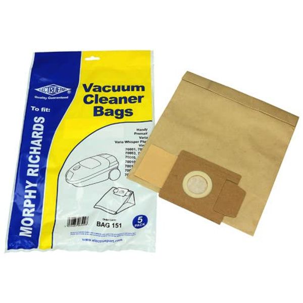 Vacuum Bags To Fit Morphy Richards Handy, Premair 5 Pack - Bag151