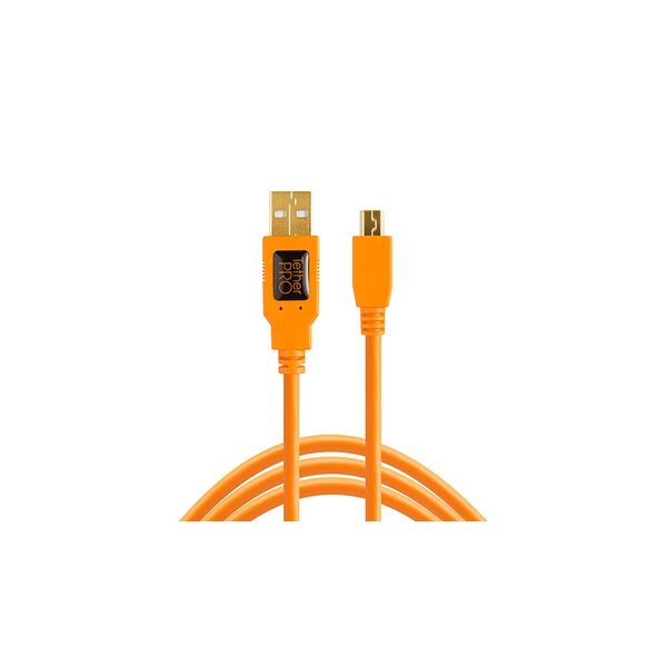 Tether Tools TetherPro Cable USB 2.0 A/MiniB 5 Pin 4.6 m Orange [CU5451]