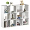 12-Cube Stackable Storage Organizer Display Bookcase for Home Office Decor 