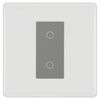 BG Nexus White Moulded Single Secondary Touch Dimmer Switch - Grey Insert