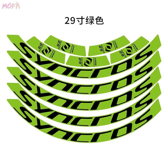 9PCS/Set SYNCROS 27.5/29inch Wheel Sticker For Bike Mountain Bike Wheel  Sticker Mtb Decals Bike