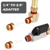 Hromee Extended Tank Drain Assembly Kit with 10 Inch Braided Steel Hose 1/4 Inch Drain Valve and Elbow Fitting for Air Compressor
