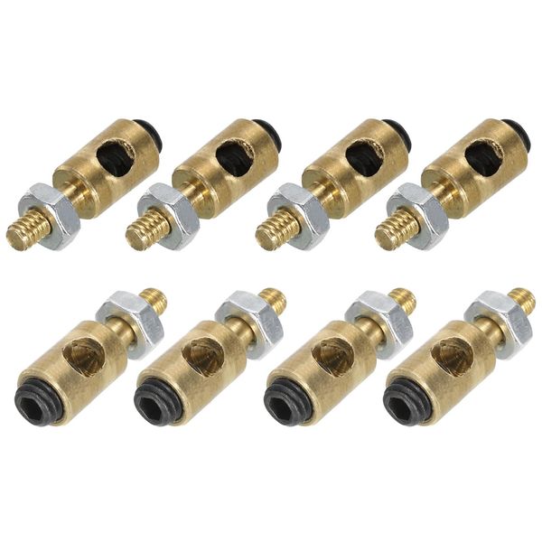 sourcing map Linkage Stoppers Connecting Servo Arm,Adjustable Push Rod with Nut and Screw for RC Airplane,D4x2.5mm 8Pcs