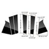 For 2016-2021 Chevrolet Malibu 6PCS Glossy Black Pillar Posts Window Covers