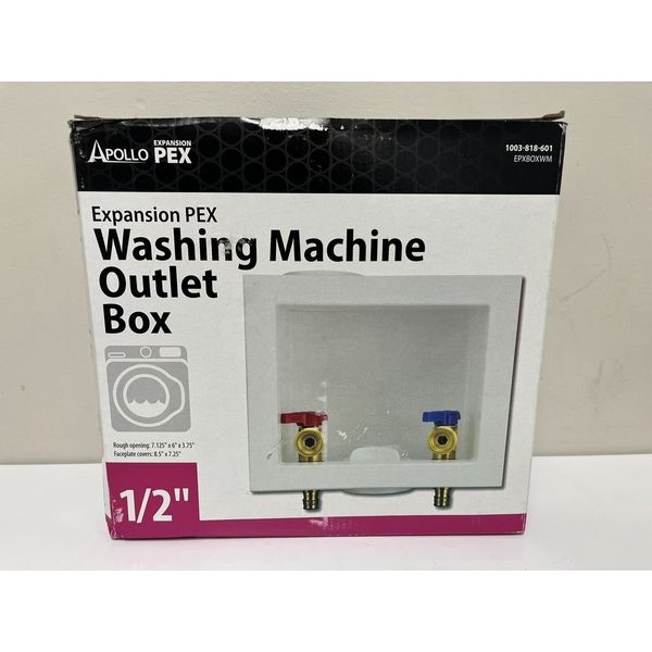 Apollo EPXBOXWM Outlet Box 1/2" D Washing Machine