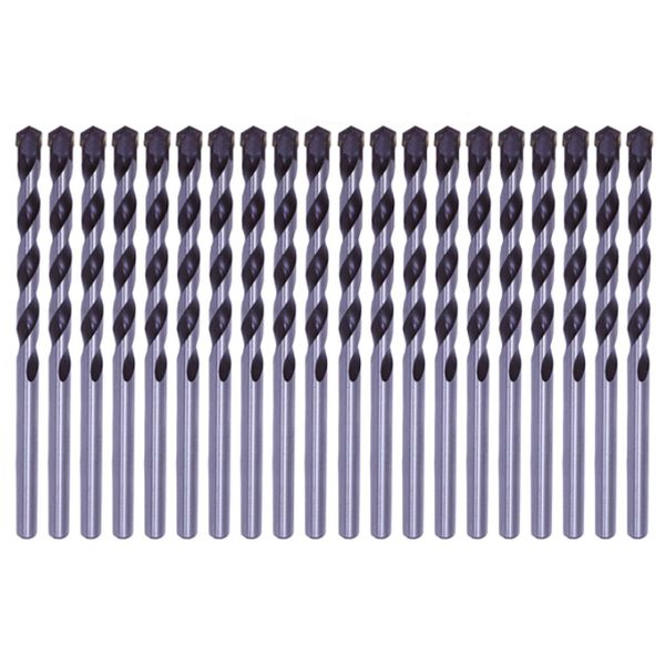 20Pcs Masonry Drill Bits 3/16" Carbide tipped Black/White Stone Bricks Concrete