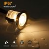 LED Deck Lights Kit 12V Low Voltage Waterproof IP67 Warm White Recessed Deck In