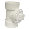 Canplas 192116AS PVC DWV CO Tee with Plug, 3-Inch, White