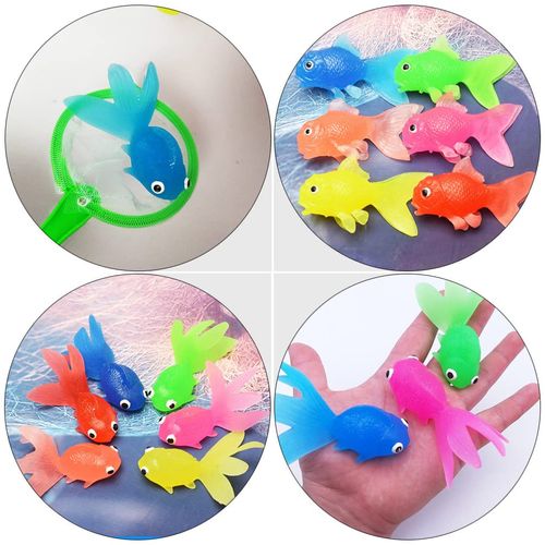 Toyvian Fishing Game Set, Swimming Pool Games Fishing Toys for Bathtub Shower Water Table Beach Water Games, 2 Sets