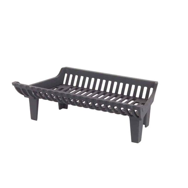 Liberty Foundry Fireplace Grate 22" Cast Iron Heavy-Duty w/ 4" Clearance Black