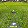 GoSports Golf Alignment Sticks - 2 Pack Collapsible Golf Swing Training Aids, 48 Inch