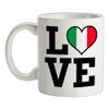 Love Italy Flag - 10oz - Ceramic Mug for Coffee/Tea