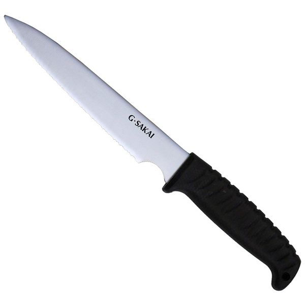 G Sakai 10821 Outdoor Cooking Knife Wave Blade