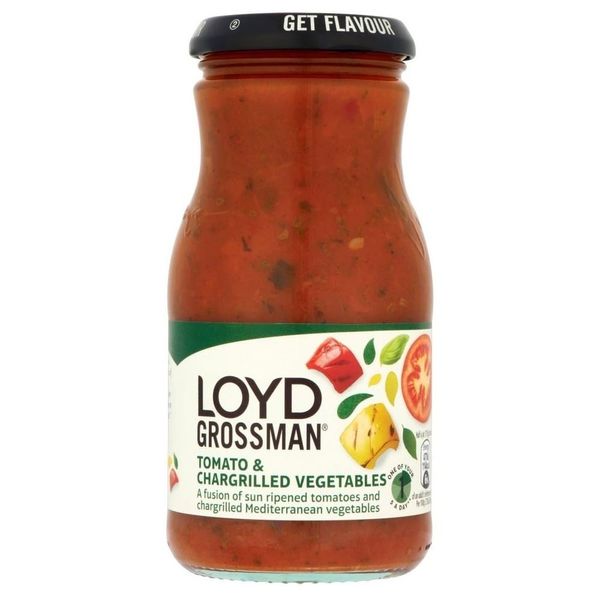 Loyd Grossman Pasta Sauce - Tomato & Chargrilled Vegetables (350g) - Pack of 6