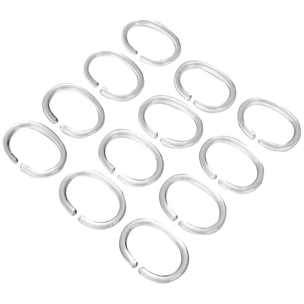 Kleine Wolke Shower Curtain Rings Colour Crystal Clear Pack of 12
