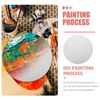 Healifty Round Canvas Panel Boards for Painting Decorations 50cm