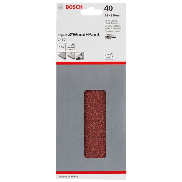 Bosch 2608605294 93 x 230 mm Sanding Sheets for Orbital Sanders