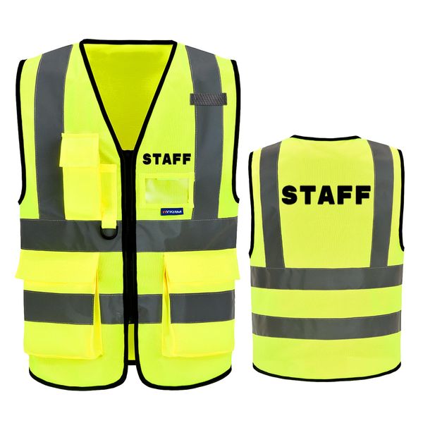 A-SAFETY STAFF High Visibility Reflective Safety Vest