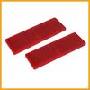 Partuto Vehicle Truck Car Plastic Stick-On Reflective Rectangle Reflector Red 4 Pcs Replacement