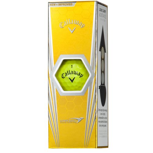 Callaway WARBIRD Golf Balls, YLW 2017 Model, 1 Dozen (12 Balls), 2-Piece Structure, Yellow
