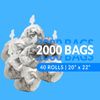 Reli. SuperValue 2-4 Gallon Trash Bags | 2000 Count Bulk | Small | Clear Mult...