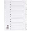 Q-Connect KF01354 1-12 Polypropylene Index A4 Multi Punched - White