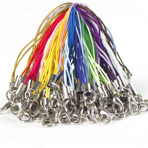 Symphonyw Charm Straps, Assorted Colors Lobster Clasp Mobile Phone Lanyard Ropes Cords DIY Jewelry Accessory (COLORFUL)