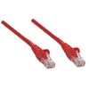 Intellinet Network Patch Cable, Cat5e, 5m, Red, CCA, U/UTP, PVC, RJ45, Gold Plated Contacts, Snagless, Booted, Polybag
