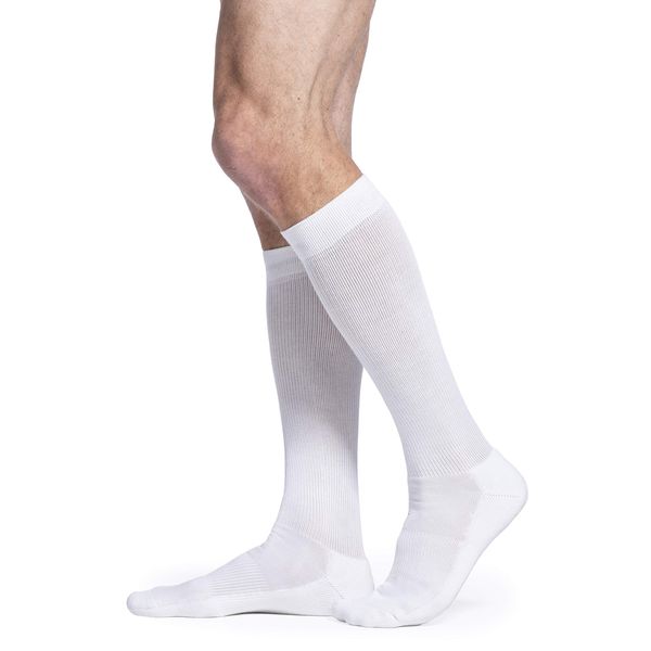 SIGVARIS Men’s Motion Cushioned Cotton 360 Closed Toe Calf-High Socks 20-30mmHg