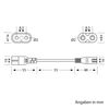 ledscom.de Feed-Through Cable for Plug-In System Device Plug C7/C8, 0.15 m, White
