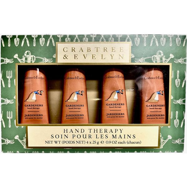 Crabtree & Evelyn Hand Therapy 4-Pack (0.9 oz Each) (Gardeners)