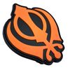 Sikh Khanda Symbol Airsoft PVC Morale Cosplay Patch (Orange)