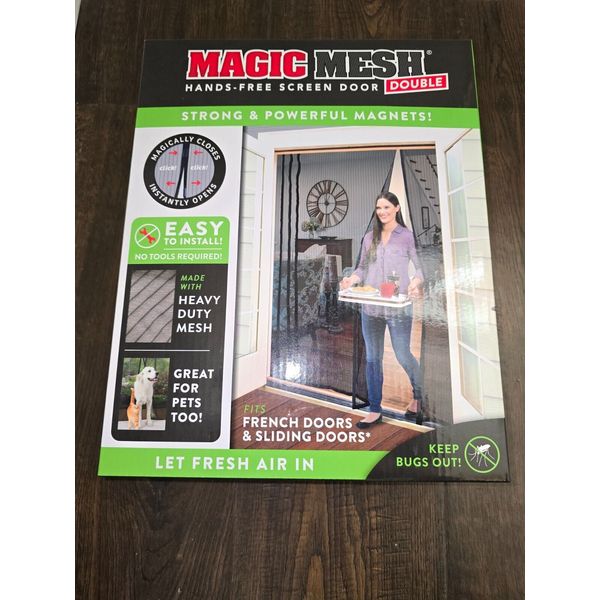 Magic Mesh Magne Double Hands Free Magnetic Screen Fits French & Sliding Doors