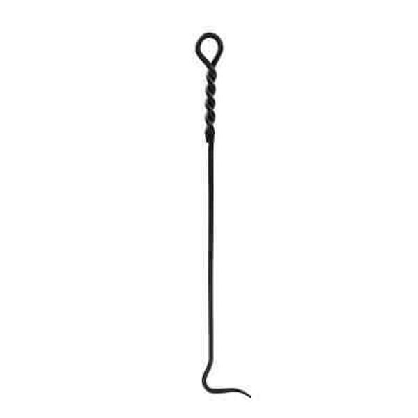 28"Tall Black Rope Design Standard Fireplace Poker