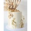 Pregnant Lady Cake Topper (Black)