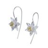 Silver Daffodil Drop Earrings, Welsh Spring Flower Design