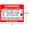 Battery Backup Security + Circuit Panel Warning Stickers / 2 Pack + FREE SHIP