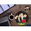 WITCH CASTING SPELL ON APPLE SNOW WHITE  MOUSE PAD & DRINK COASTER 2pc GIFT SET