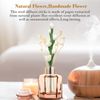 abiducns Reed Diffuser Sticks,Reed Diffuser Sticks Flowers,Reed Diffusers for Home,Bathroom Diffuser,Diffuser Set with Sticks,Natural Flower,White/Green
