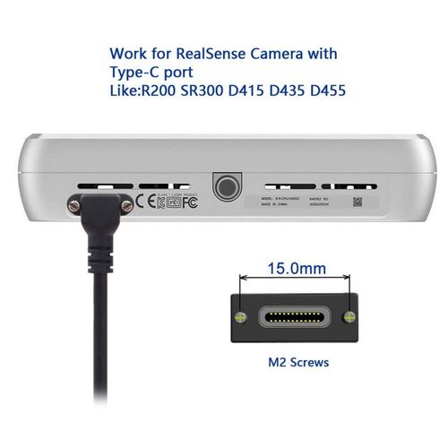 chenyang USB 3.0 to USB C 90 Degree Angled Data Cable with Panel Mount Screw for Industrial Camera 3.0M