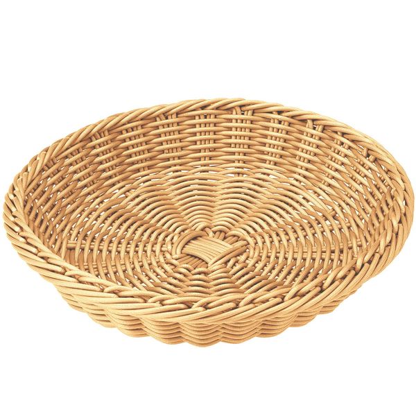 Nagao 01024318 Basket, Washable, Fruit Basket, Flat-type, Ivory, 7.1 inches (18 cm)