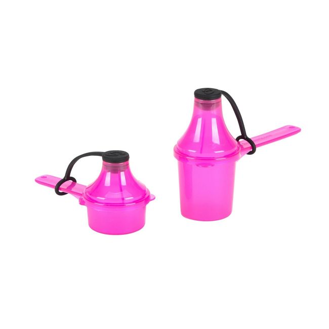 The Scoopie Scoop with Attached Funnel for Supplements, 2 Pack Pink, 15cc 30cc