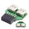 chenyang USB 2.0 Front Panel Header 9Pin/10Pin 1 to 2 USB C Female Mainboard Header Extension Adapter