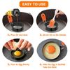 Generic Stainless Steel Egg Ring, 2 Pack, Non-Stick, Anti-Scald Handle, Foldable, Round, Black