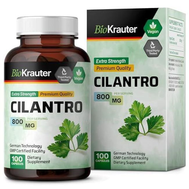 Cilantro Supplement - Organic Cilantro Capsules - Rich Source of Antioxidants...