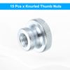 sourcing map Knurled Thumb Nuts, 15Pcs M8x1.25mm Iron Round Knobs Fasteners for 3D Printer Part, Silver Tone