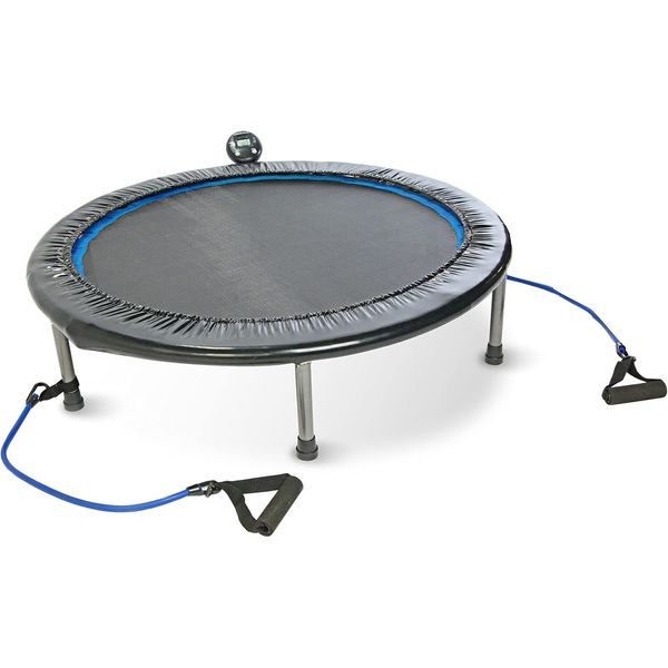 Stamina 38 Inch Durable Rugged Steel Frame Folding Trampoline with MUUV Coaching