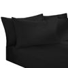 Brentfords Plain Dye Fitted Bed Sheet Non Iron Super Soft Easy Care Microfibre, Black - Single Size